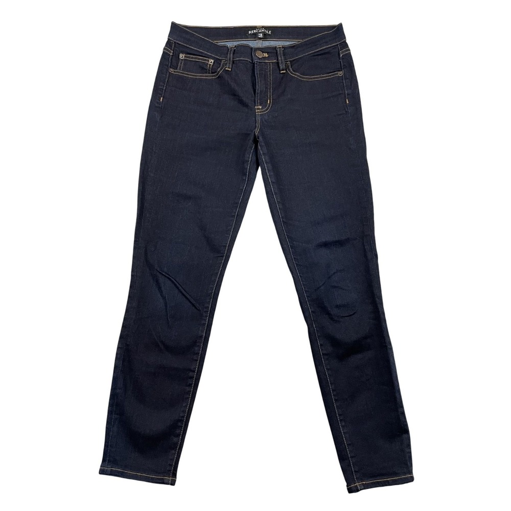 J.Crew Mercantile Jeans‎ Womens 28x28 Dark Wash Mid Rise Denim Skinny